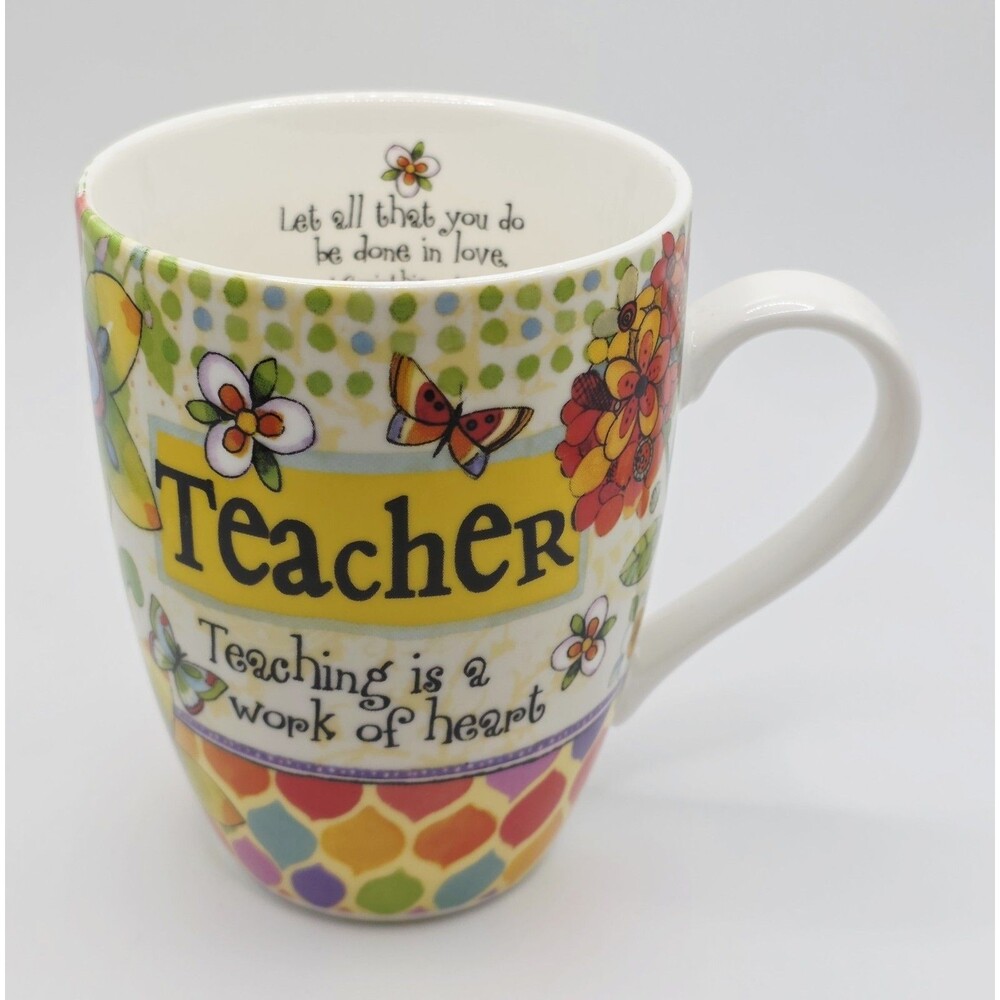 Floral Coffee Mug 12OZ Divinity Boutique School Teacher Religious Coffee Mug